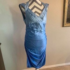 Arden B Blue Umbre Silk Shift Dress Sz. 10